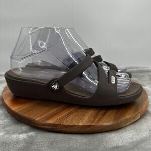 Crocs Sandals Womens Size 7 Strappy Slide Comfort Slip On Lightweight Shoes